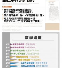 107-2周二班「健身燃脂體適能」由許志宏老師帶領本活動