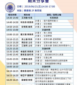 107學年度亮點暨校內大型計畫期末分享會