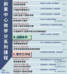 (實作課程暫停延期)109-2  創新創業中心微學分系列課程