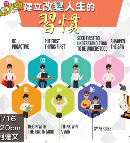 成長工作坊 11/16(二) “建立改變人生的習慣”