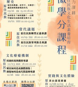 【原資中心ㄨ通識中心】微學分課程(A)-10/01臺灣平埔族文化認識