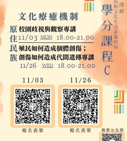 【原資中心ㄨ通識中心】微學分課程(C)-11/03校園歧視與觀察專講