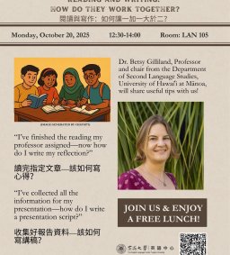 【學生增能活動】【Workshop】Reading and Writing: How Do They Work Together?